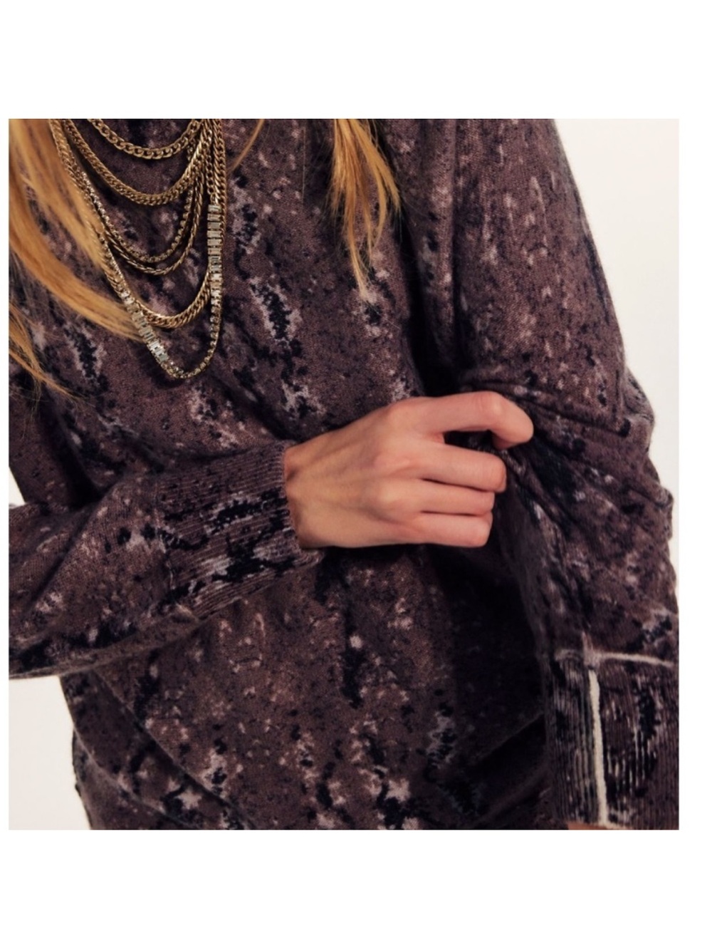 We The Free Free PeopleCashmere Animal Print Size-XL - Picture 10 of 10